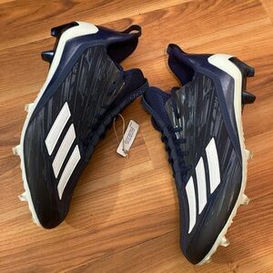 adidas Adizero 12.0 Football Cleats Navy Blue White Men's Size 14 HR1604